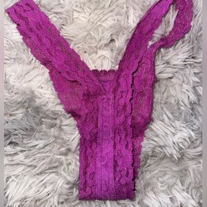 Butterfly Thong Lace Panty Pink/Purple by Real Underwear -New In Box Size SMALL
